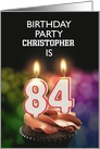 84th Birthday Party Invitation Add A Name with Candles card