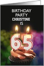65th Birthday Party Invitation Add A Name with Candles card