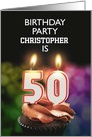 50th Birthday Party Invitation Candles card