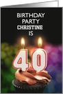40th Birthday Party Invitation Candles card