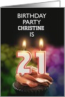 21st Birthday Party Invitation Candles card