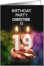19th Birthday Party Invitation Candles card