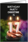 17th Birthday Party Invitation Candles card