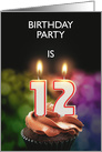 12th Birthday Party Invitation Candles card