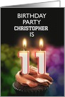 11th Birthday Party Invitation Candles card