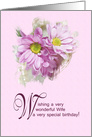 Wife Birthday with Daisies card