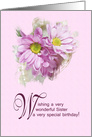 Sister Birthday with Daisies card