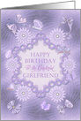 Girlfriend Birthday Lilac Flowers card