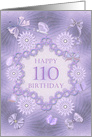 110th Birthday Lilac Flowers card