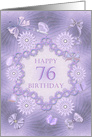 76th Birthday Lilac Flowers card