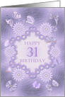 31st Birthday Lilac Flowers card