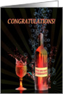Congratulations on not being pregnant, with splashing wine card