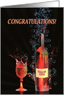 Congratulations From us Both, with Splashing Wine card