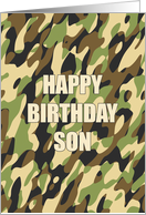 Camouflage Birthday for Son card