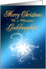 For goddaughter, an abstract Christmas star card