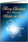 For sister-in-law, an abstract Christmas star card