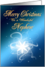 For nephew, an abstract Christmas star card
