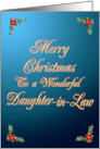 Daughter-in-law Elegant Christmas card