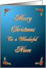 Niece Elegant Christmas card