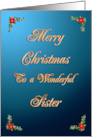 Sister Elegant Christmas card