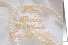 Daughter-in-Law, Birthday with Pearls and Lace card