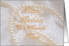 Niece, Birthday with Pearls and Lace card