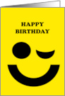 Funny Birthday Big Smile and Wink card