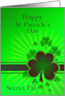 Secret Pal St Patrick’s Day Shamrocks card