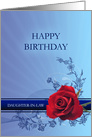 Daughter-in-Law Birthday with a Red Rose card
