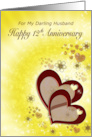 12th Wedding Anniversary for Husband card