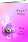 40th Birthday,Daughter,Purple Helebore Flower card