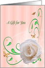 Gift For You, White rose card