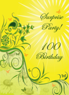 Surprise 100th Birthday Party Greeting Card