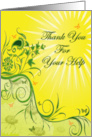 Thank You for Your Help card