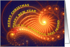 An Abstract Christmas card for best friend card