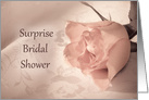 Surprise Bridal Shower Invitation. A Pink Rose card