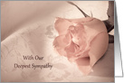With Deepest Sympathy, Pink Rose card