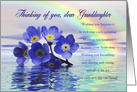 Thinking of You Dear Granddaughter, Flowers Floating on the Ocean card