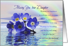 Missing You Dear Daughter, Floating Flowers card