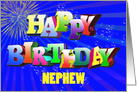 Nephew Birthday with Bubbles and Fireworks card