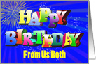 Birthday with Bubbles From Us Both card