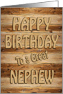 Nephew Birthday Carved Wood card