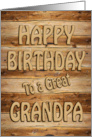 Grandpa Birthday Carved Wood card