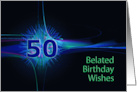 50th Belated Birthday Abstract card