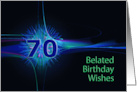 70th Belated Birthday Abstract card