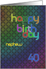 Nephew 40 Birthday card