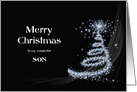 Son, Black and White Christmas card