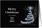Son and his Wife, Black and White Christmas card