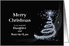 Daughter and Son-in-Law, Classy black and white Christmas card