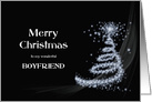 Boyfriend, Classy Black and White Christmas card